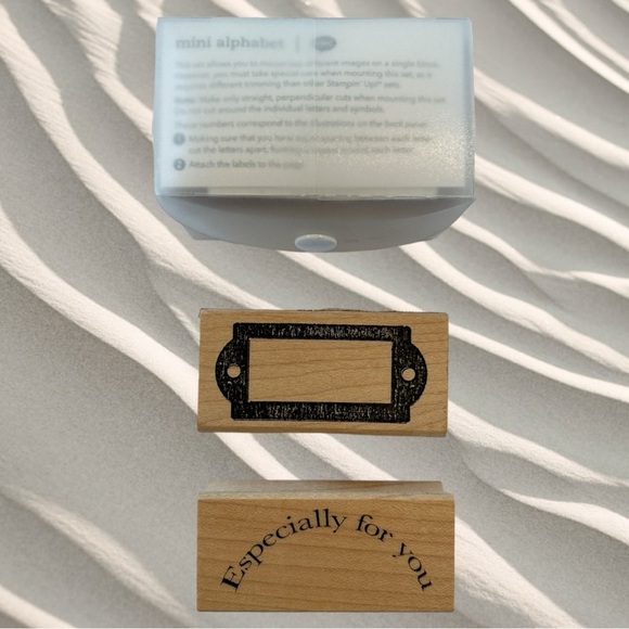 Vintage Other - Lot of 3 Wood Mounted Stamps Nameplate Especially for You & Mini Alphabet